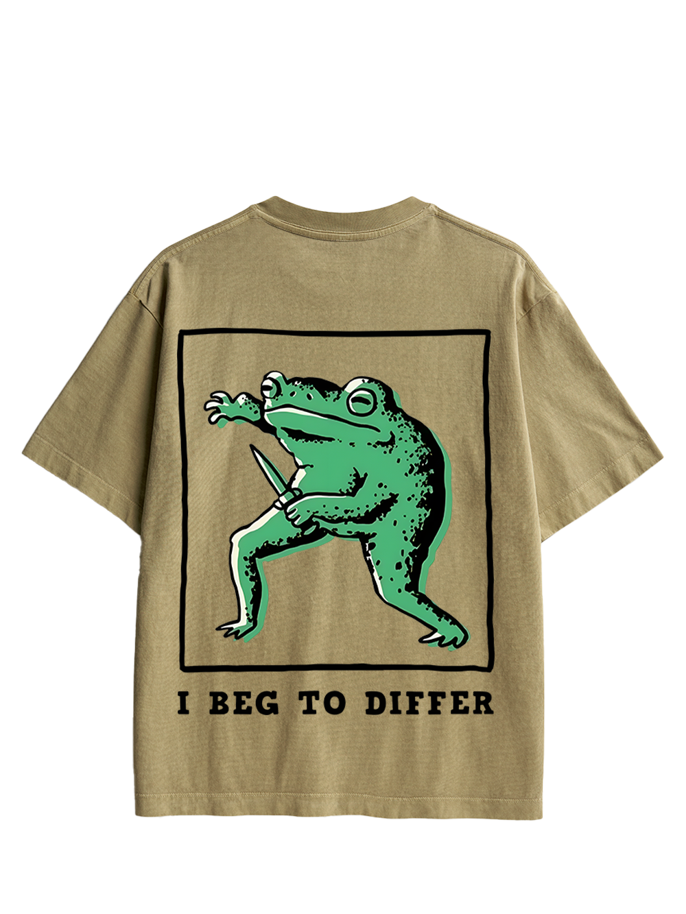 I BEG TO DIFFER DOUBLE SIDED PRINT WASHED TSHIRT