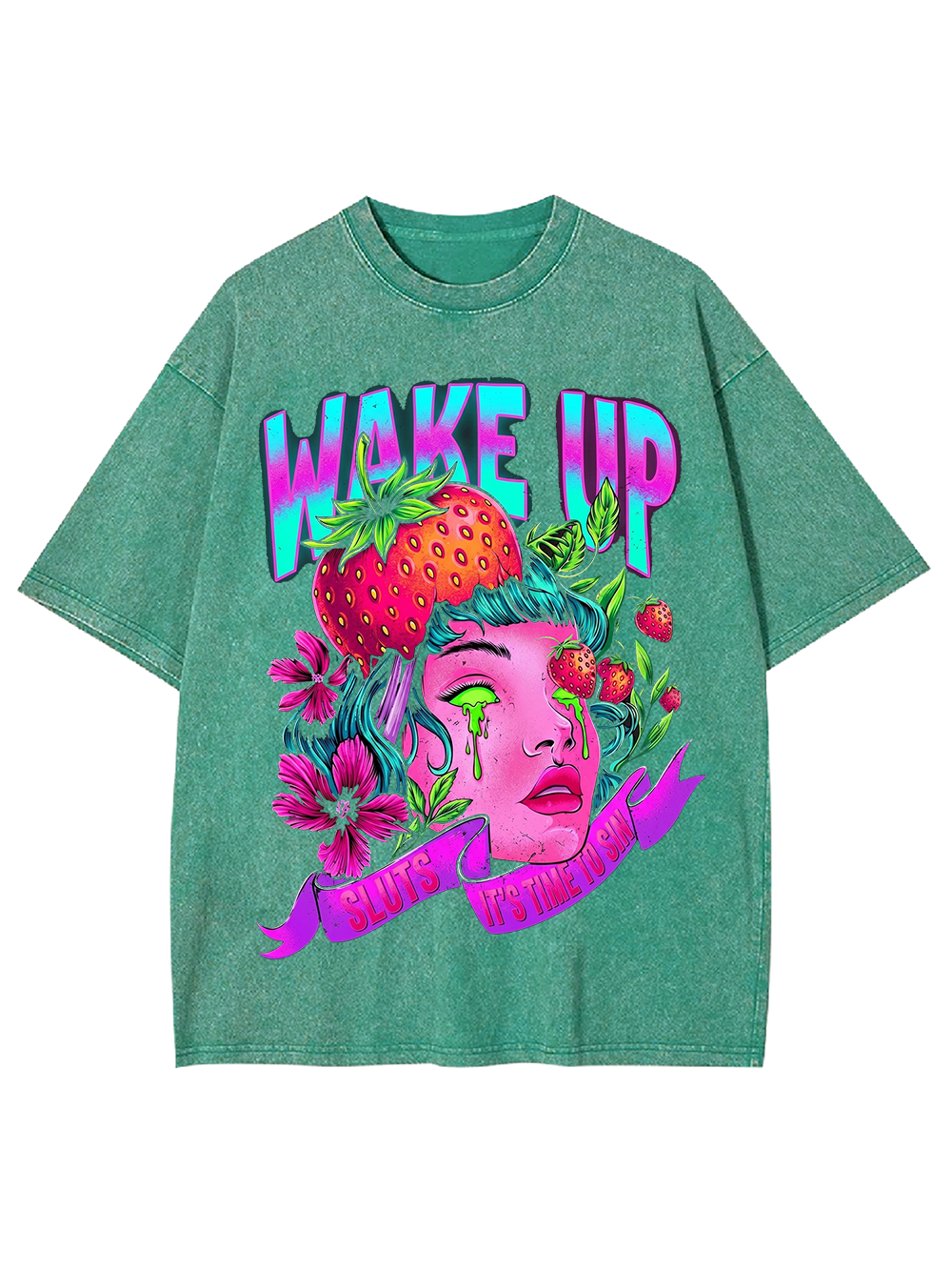 WAKE UP WASHED TSHIRT