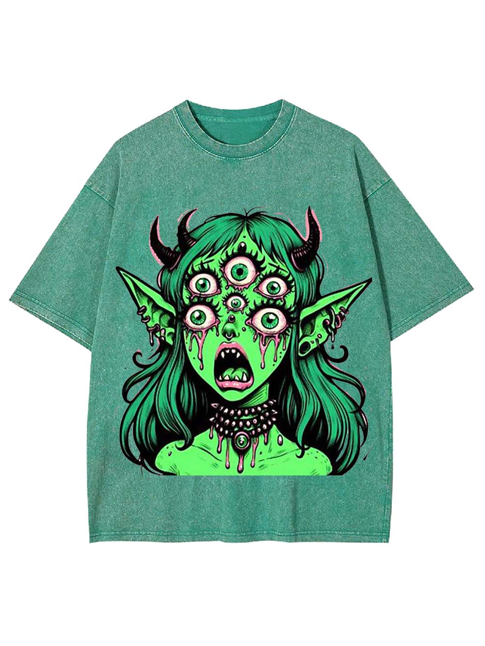 Multi-Eyed Demoness Washed Tshirt