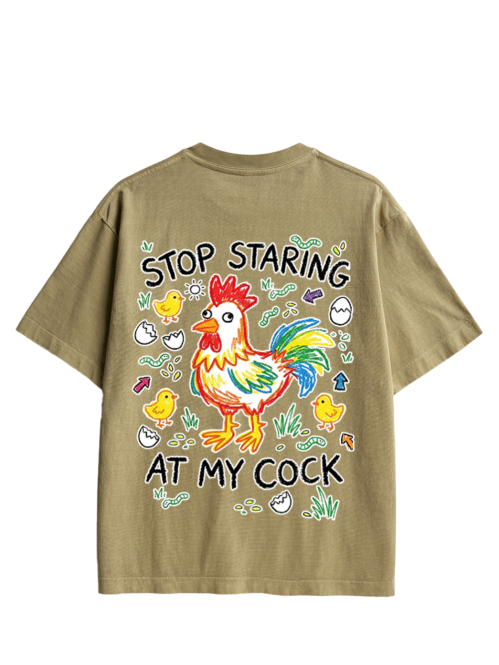 STOP STARING DOUBLE SIDED PRINT WASHED TSHIRT