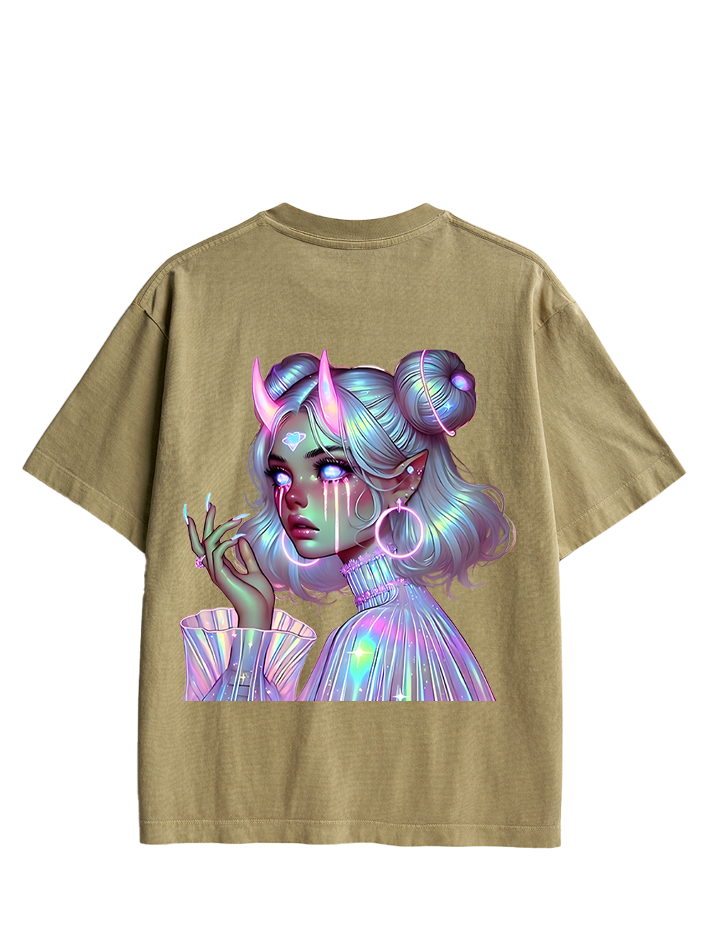 NEON DREAMSCAPE DOUBLE SIDED PRINT WASHED TSHIRT