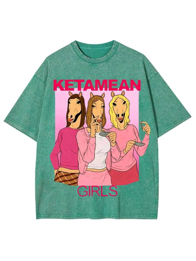 Ketamean Girls Washed Tshirt