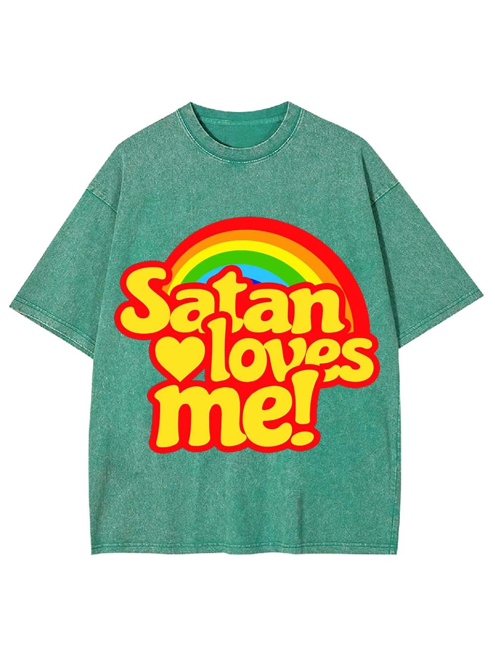 SATAN LOVES ME! WASHED TSHIRT