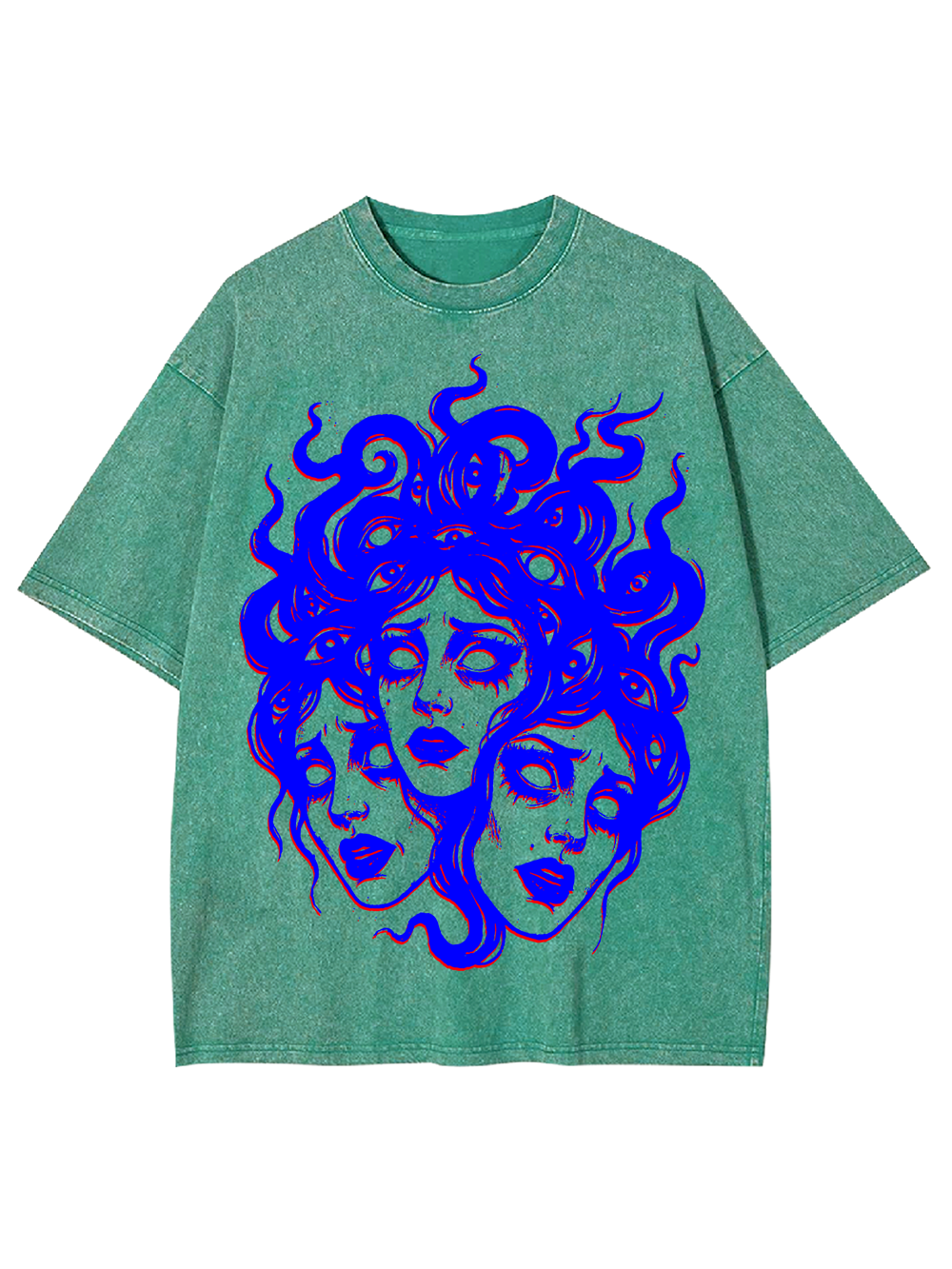 MEDUSA MULTI-FACE PSYCHIC HEAD WASHED TSHIRT