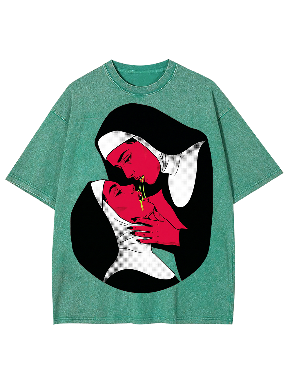 KISSING NUNS WASHED TSHIRT