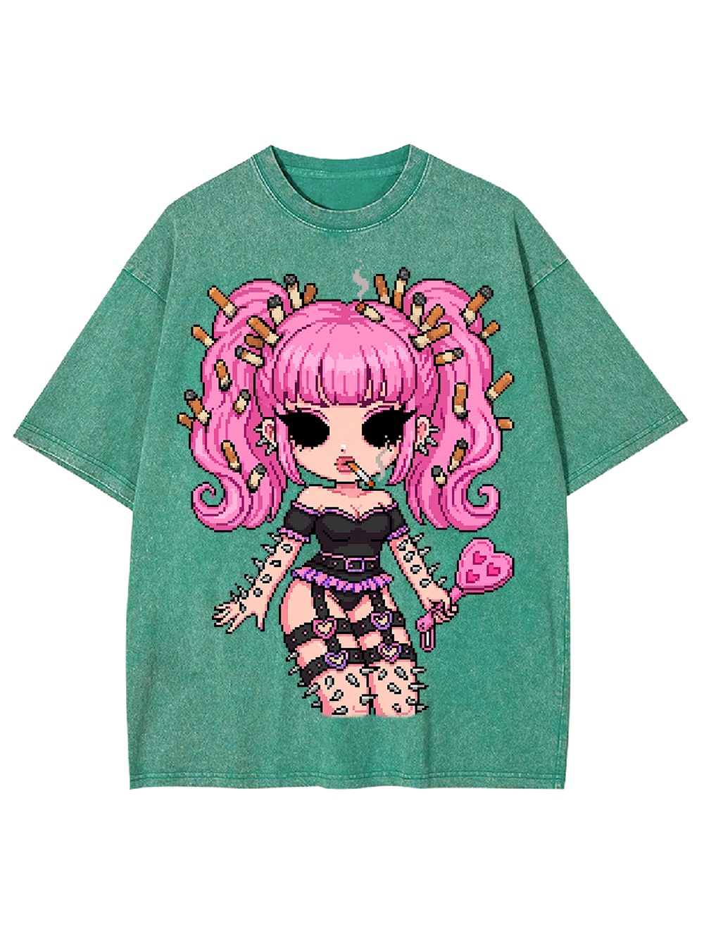PUNK PINK DOLL WASHED TSHIRT