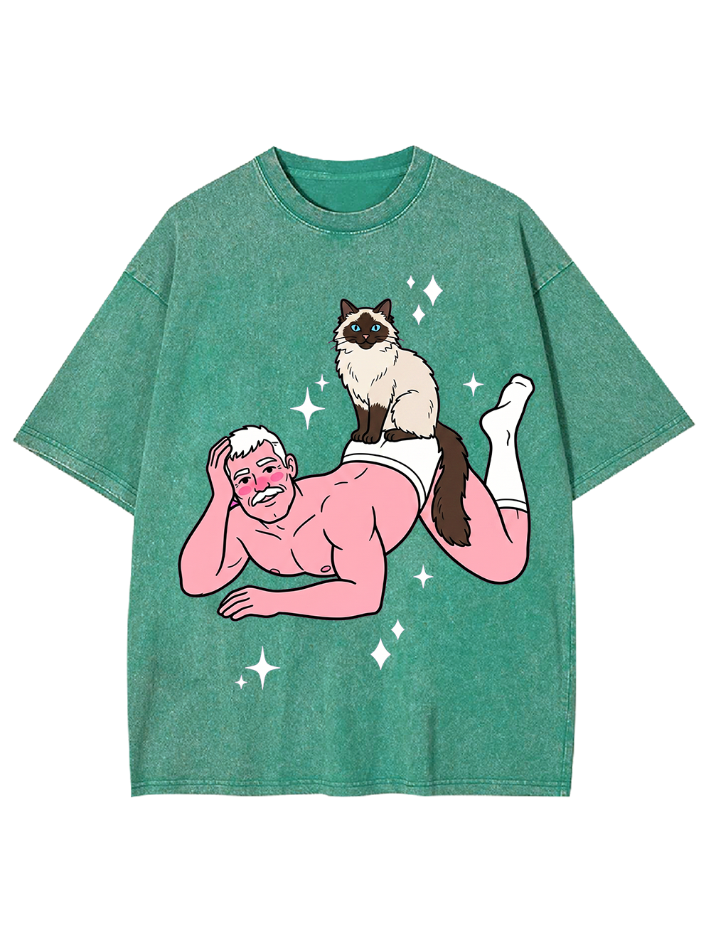 CAT DADDY PIN-UP WASHED TSHIRT