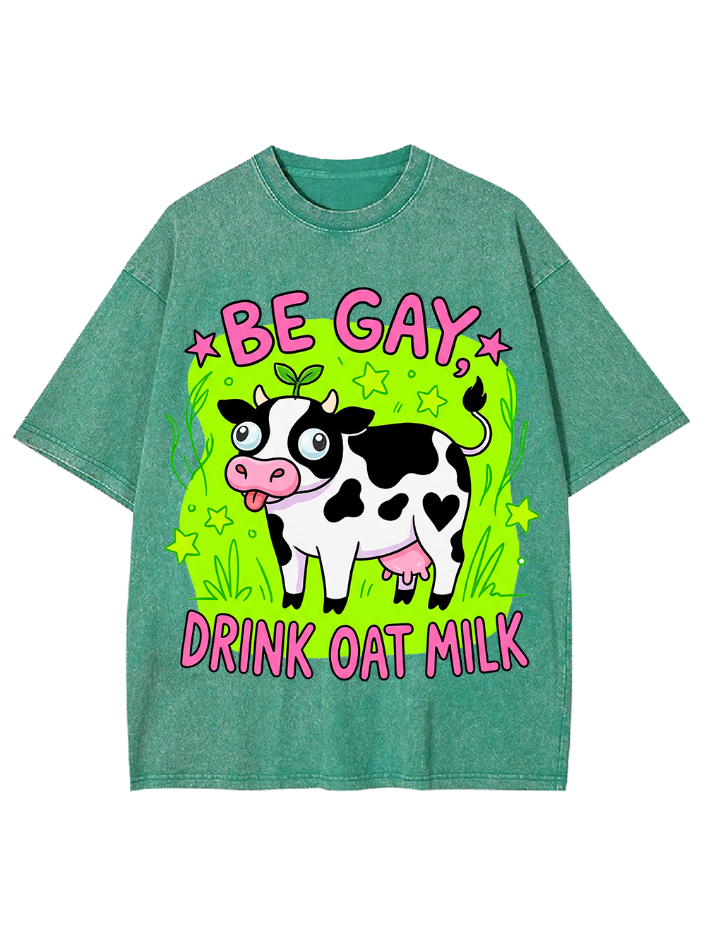 BE GAY, DRINK OAT MILK WASHED TSHIRT