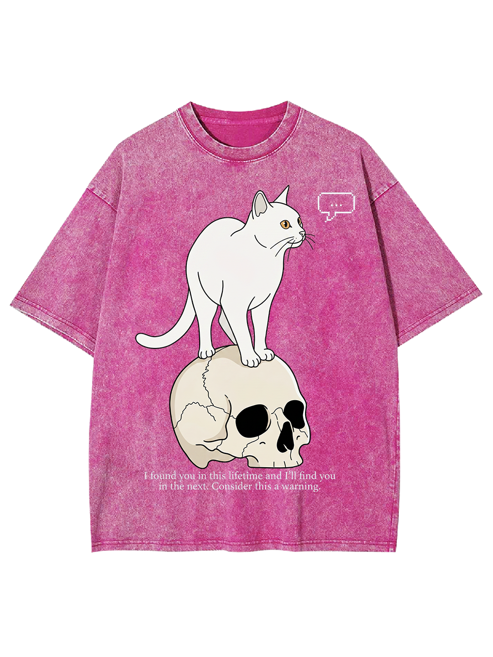 CAT OF MANY LIFETIMES WASHED TSHIRT