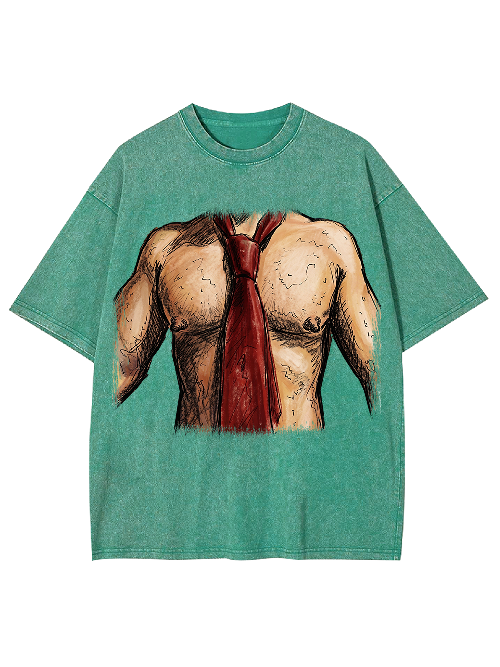 HEADLESS MUSCLE TORSO TIE WASHED TSHIRT