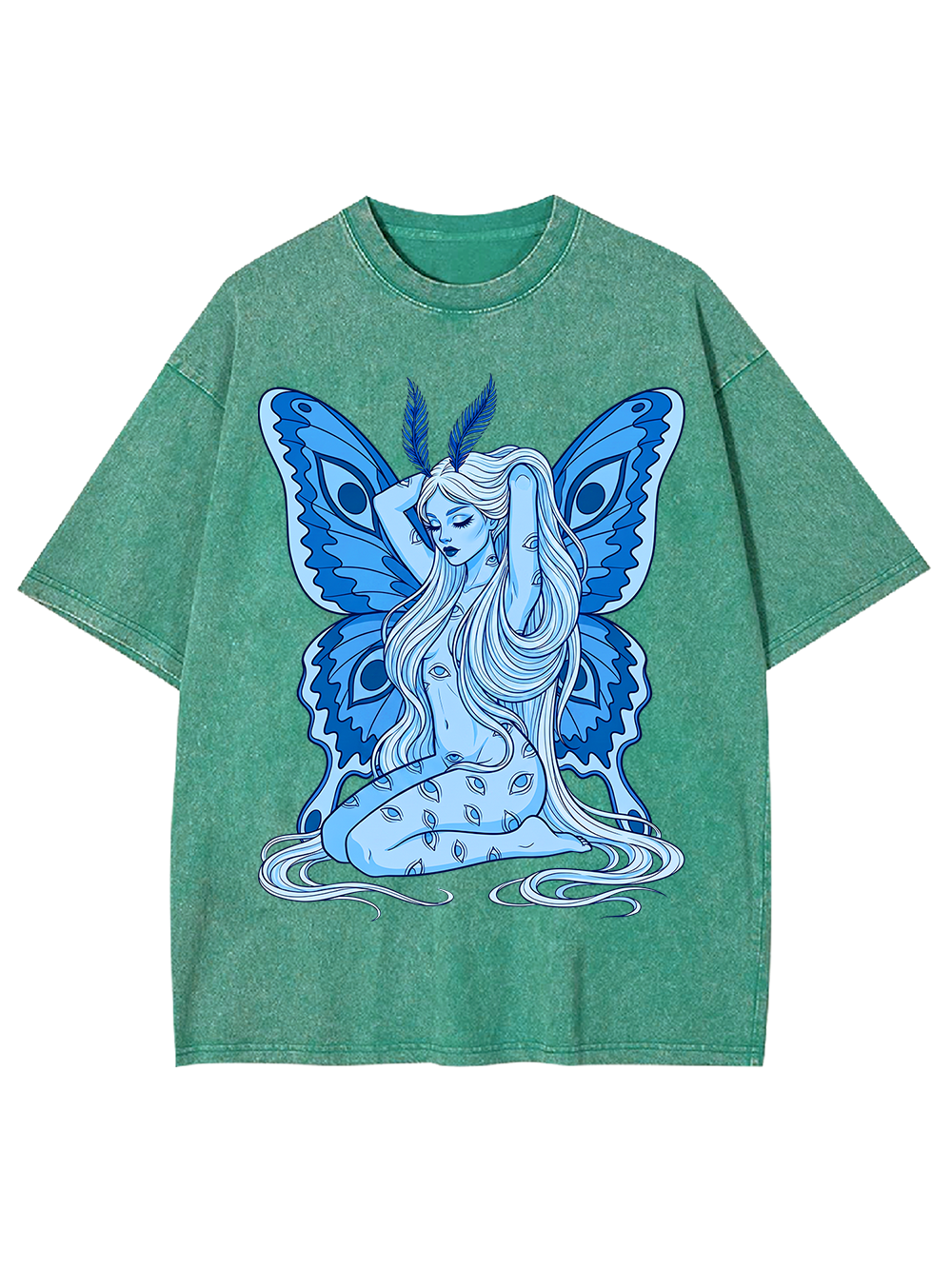 BLUE BUTTERFLY NYMPH WASHED TSHIRT