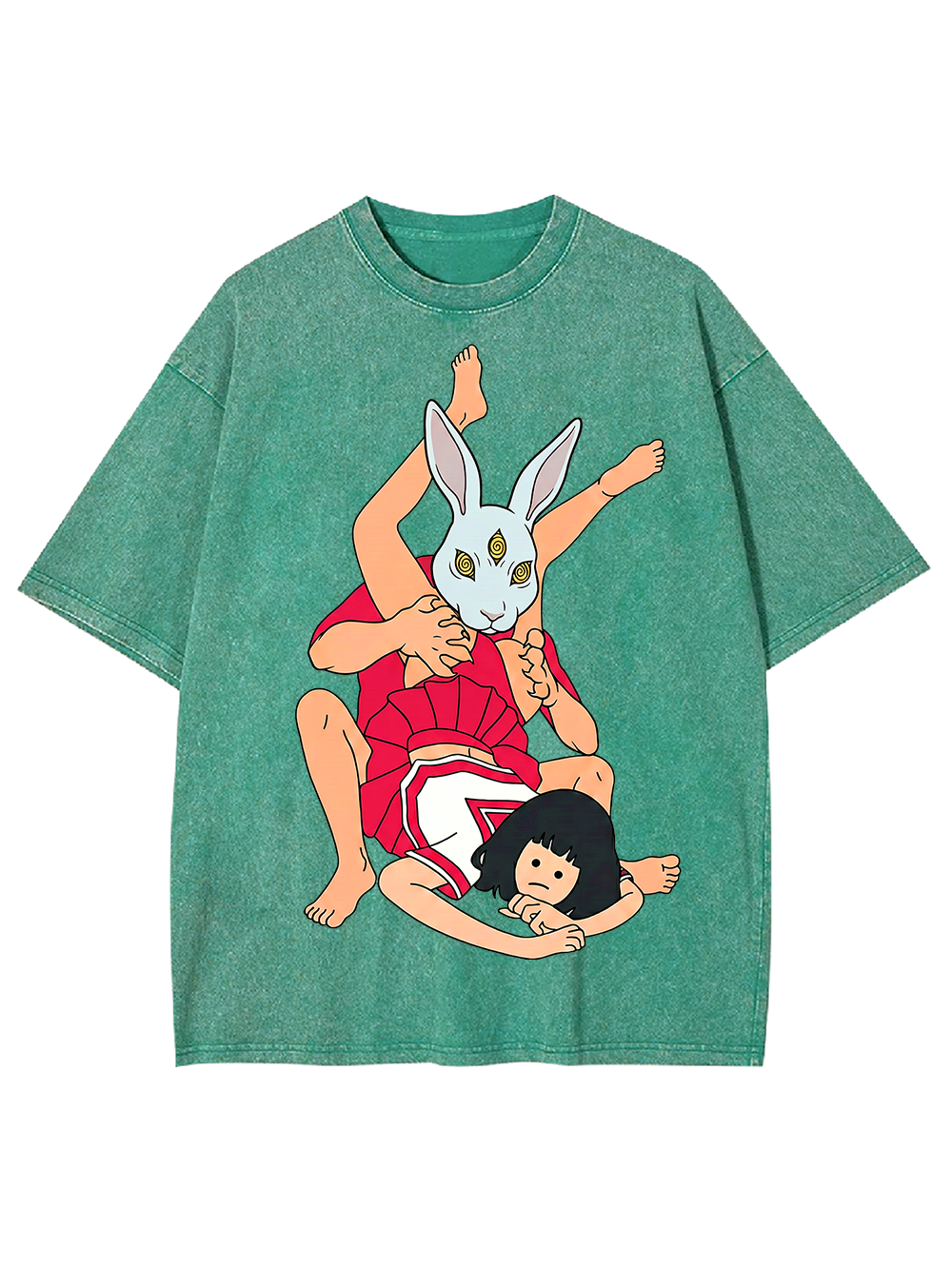 RABBIT MASKED WRESTLING WASHED TSHIRT