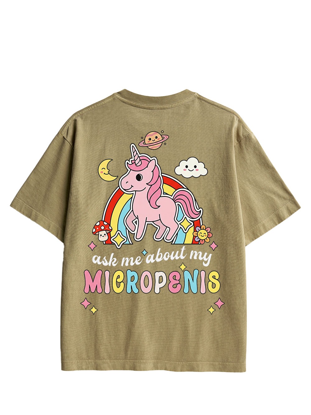 ASK ME ABOUT MY MICROPENIS DOUBLE SIDED PRINT WASHED TSHIRT