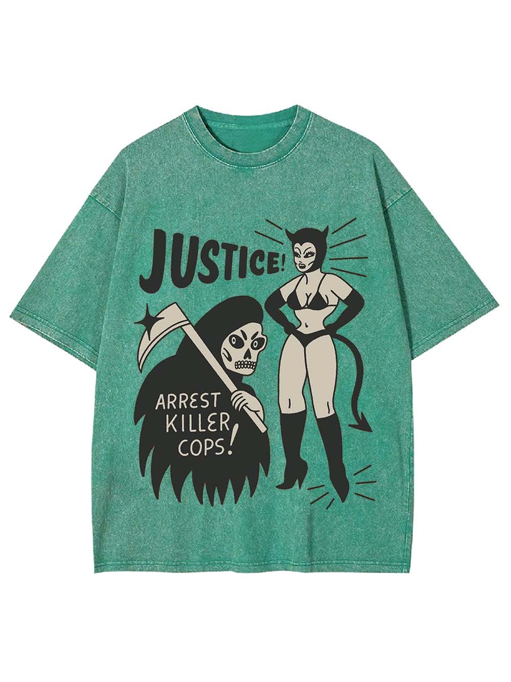 JUSTICE! WASHED TSHIRT