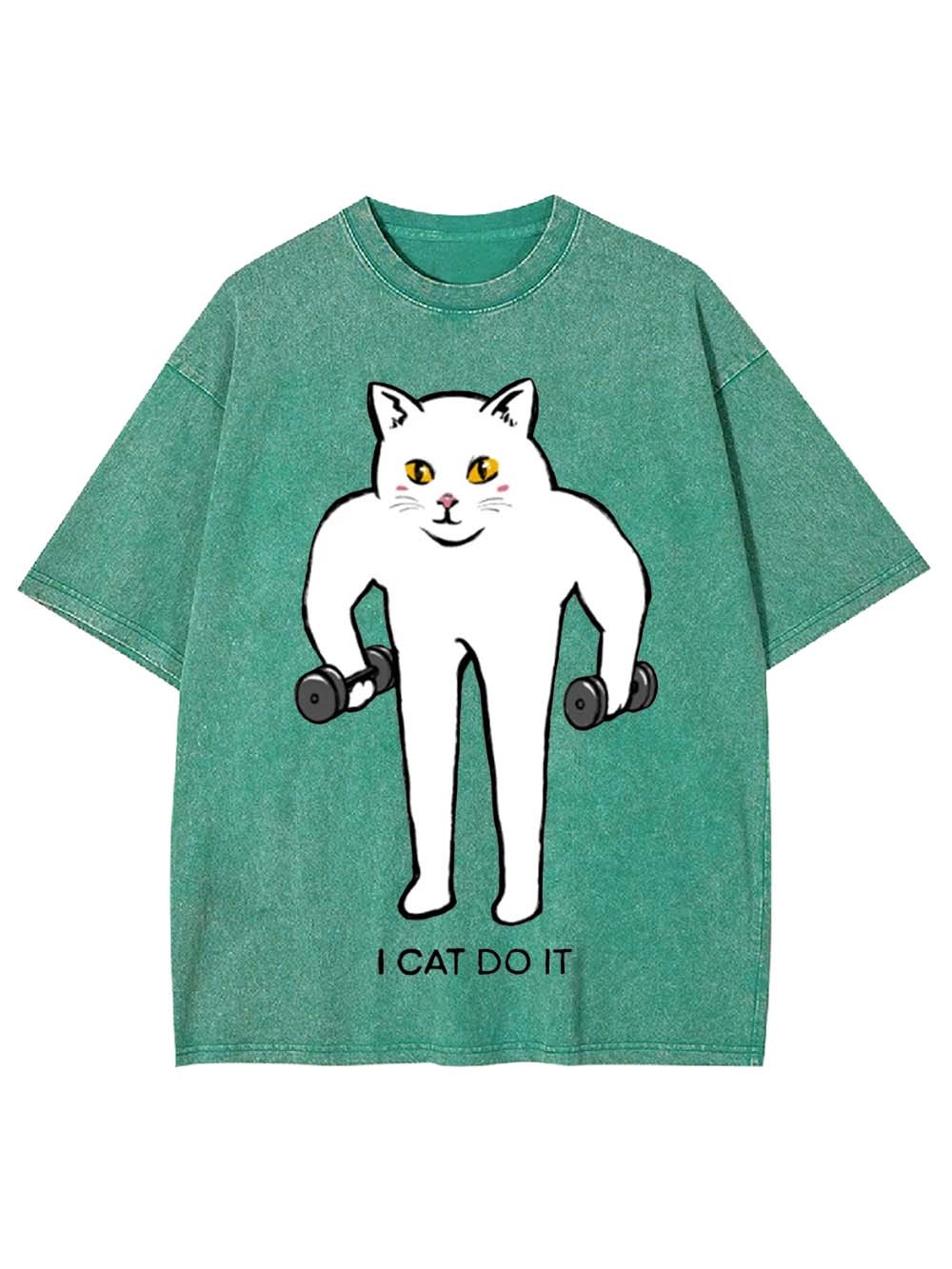 I Cat Do It Washed Tshirt
