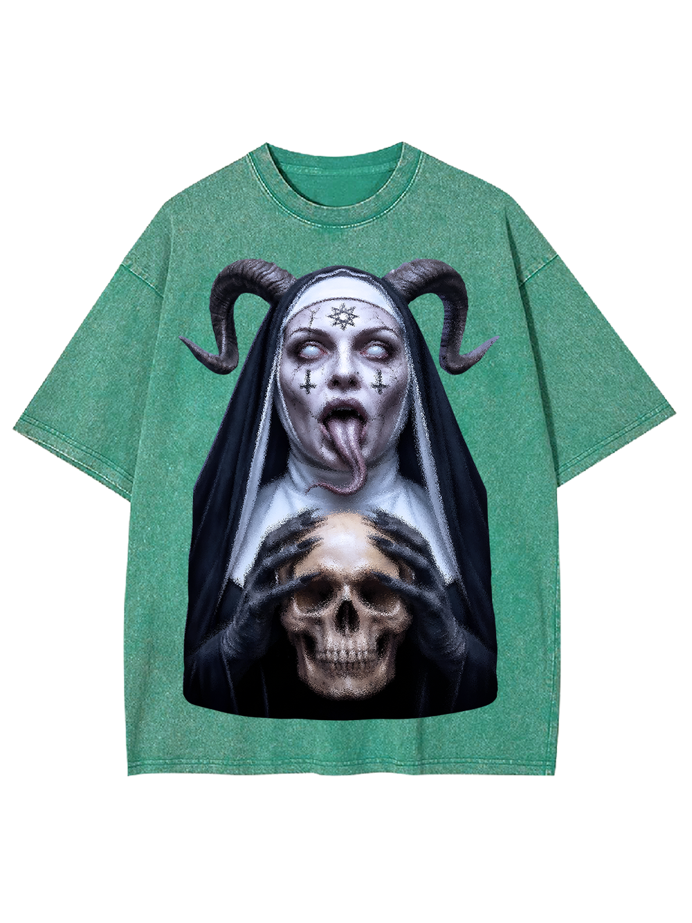 DARK NUN DEMON WASHED TSHIRT