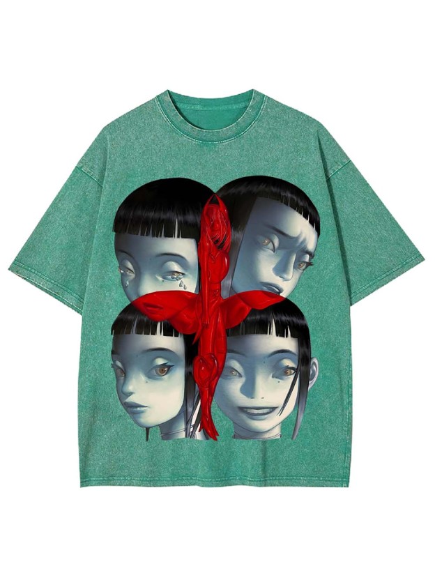 Faces of Duality Washed Tshirt