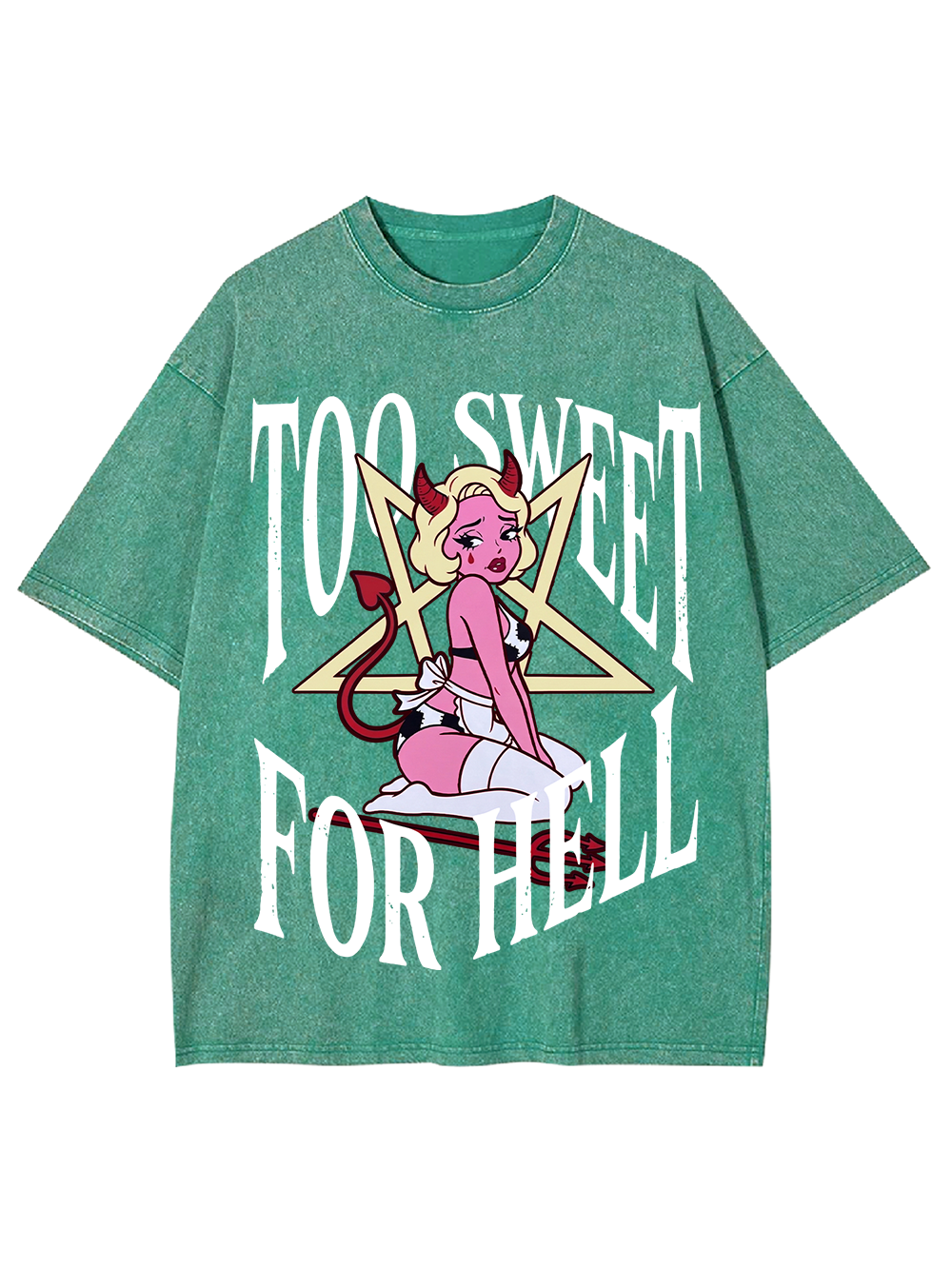 TOO SWEET FOR HELL AAA WASHED TSHIRT