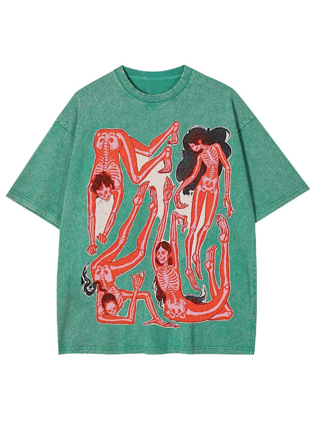 Dance Of The Skeletons Washed Tshirt