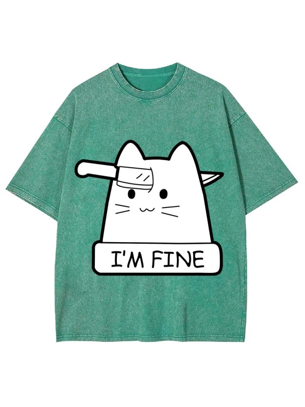 I'm Fine Washed Tshirt