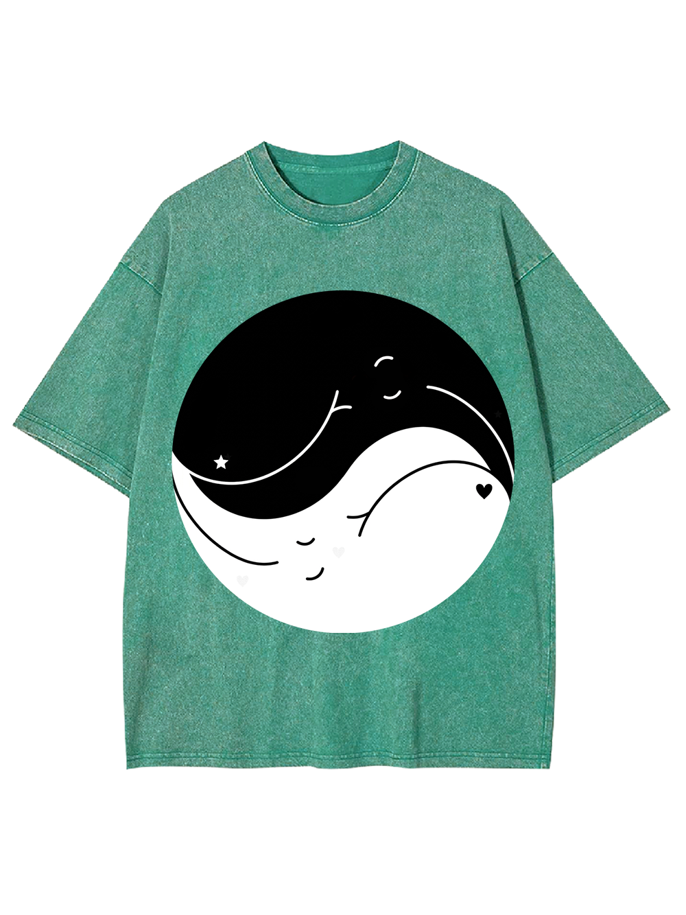 YIN YANG LOVE WAVES AAA WASHED TSHIRT