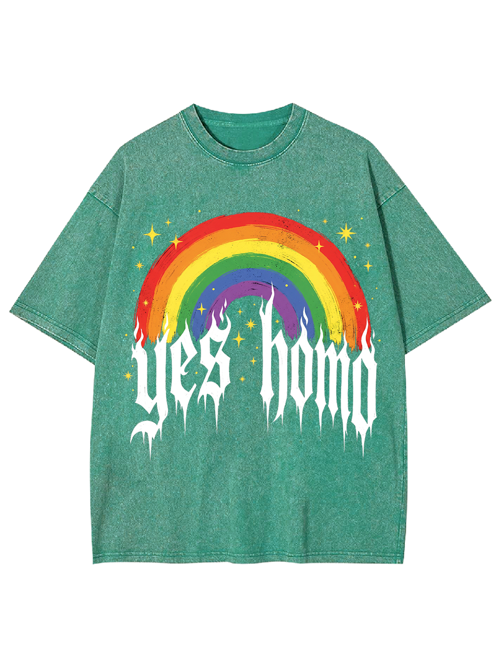 YES HOMO AAA WASHED TSHIRT