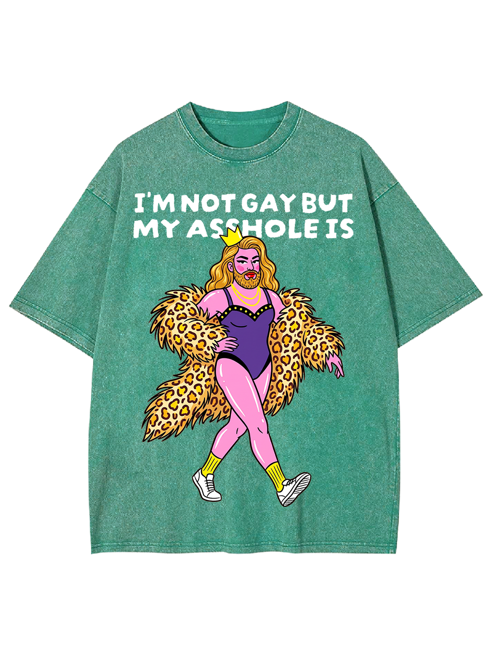 NOT GAY BUT MY ASS IS AAA WASHED TSHIRT