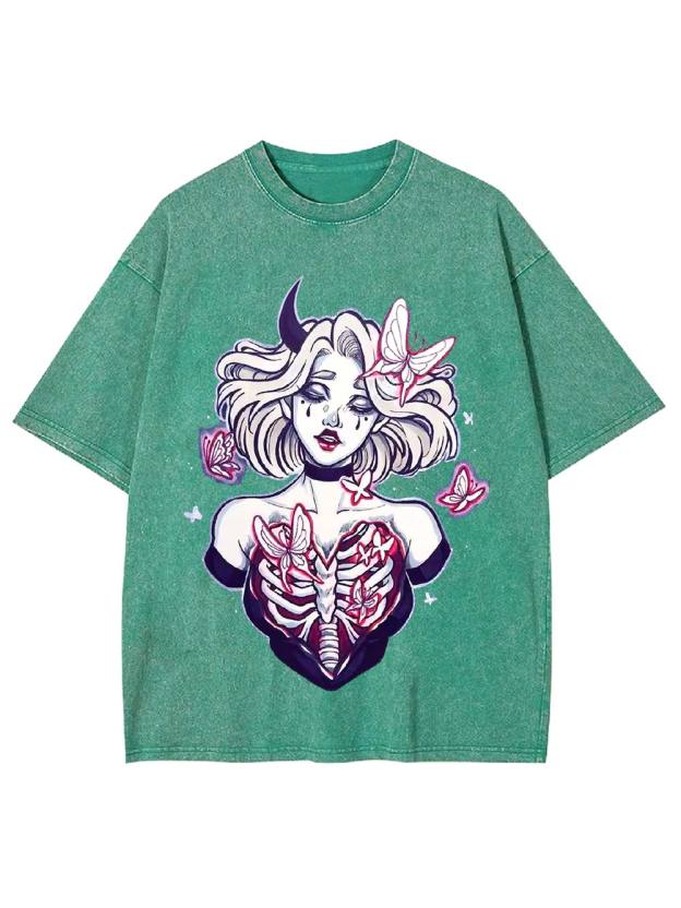 Butterfly Soul Unveiled Washed Tshirt