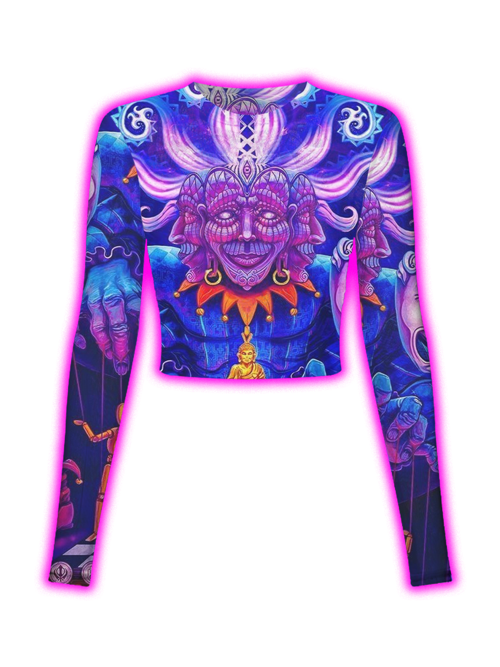 PSYCHEDELIC MASK SPIRIT MESH TOP