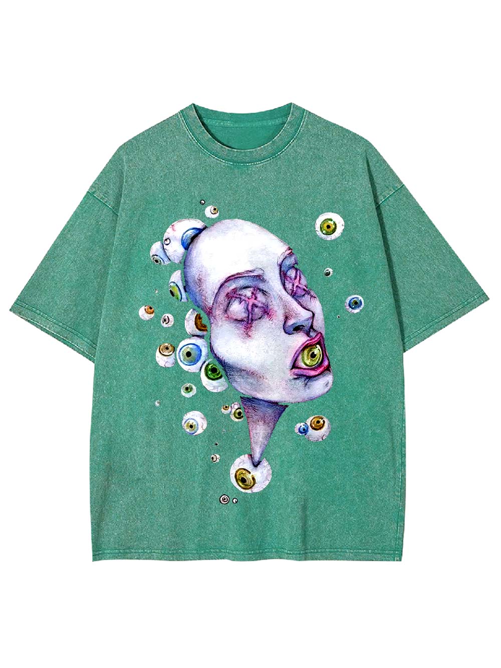 Surreal Eyeball Visions Washed Tshirt