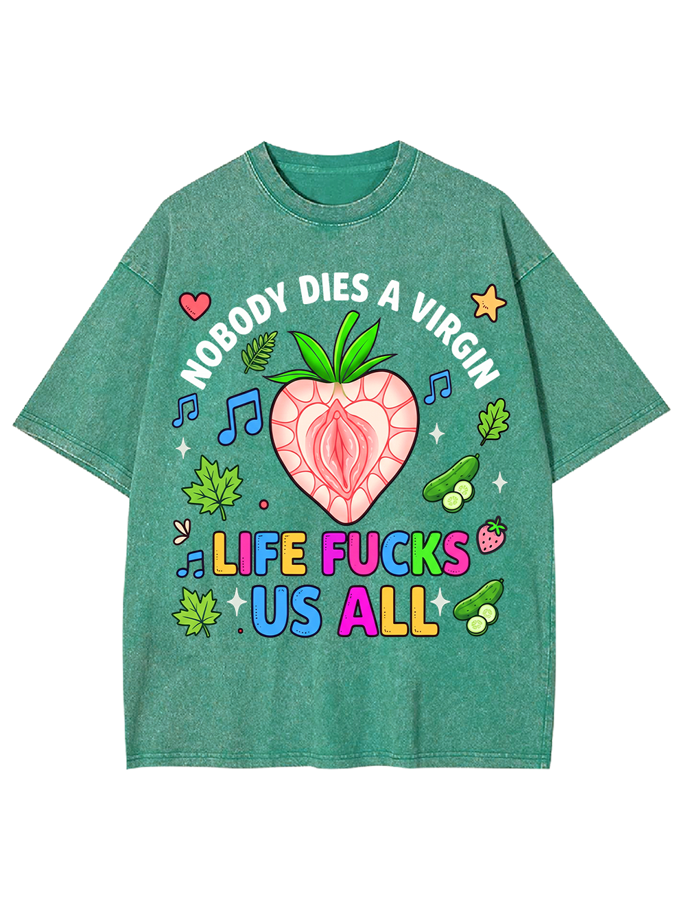 LIFE FUCKS US AAA WASHED TSHIRT