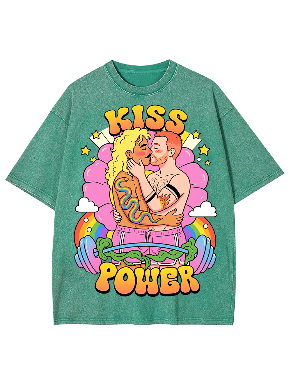 KISS POWER AAA WASHED TSHIRT