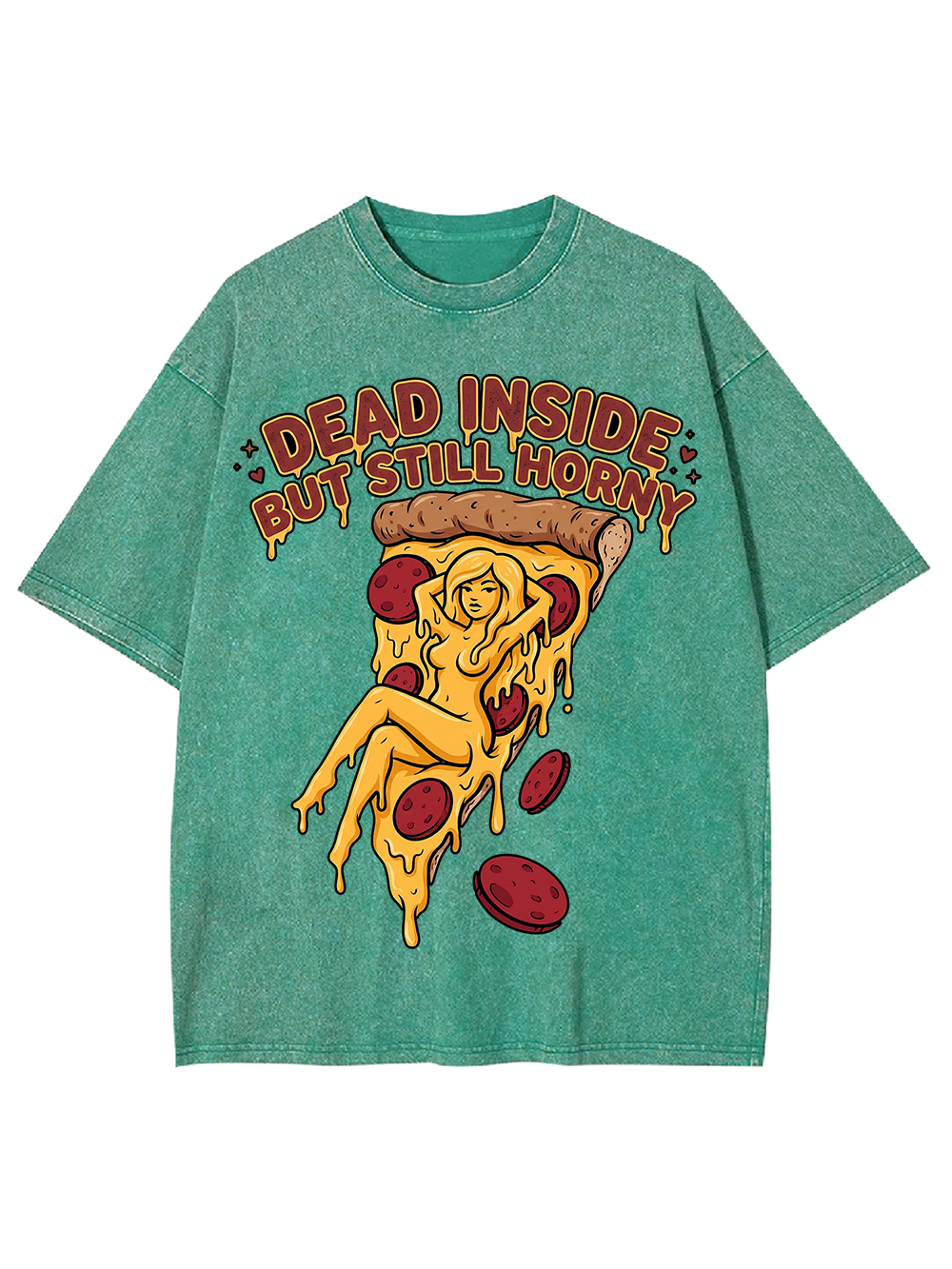 HORNY PIZZA AAA WASHED TSHIRT