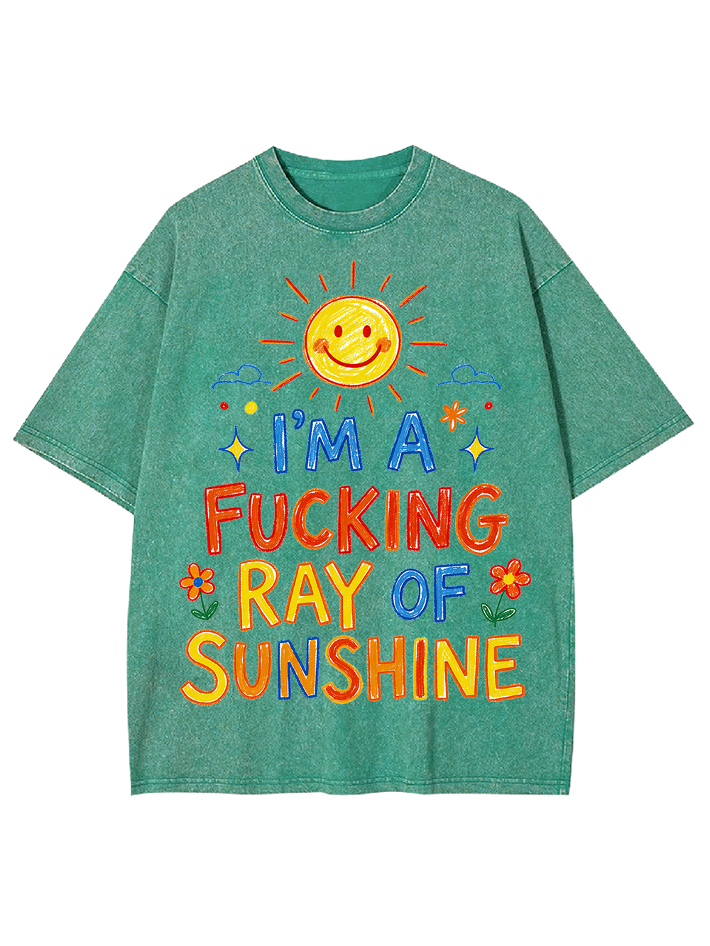 RAY OF SUNSHINE MESH JERSEY AAA WASHED TSHIRT