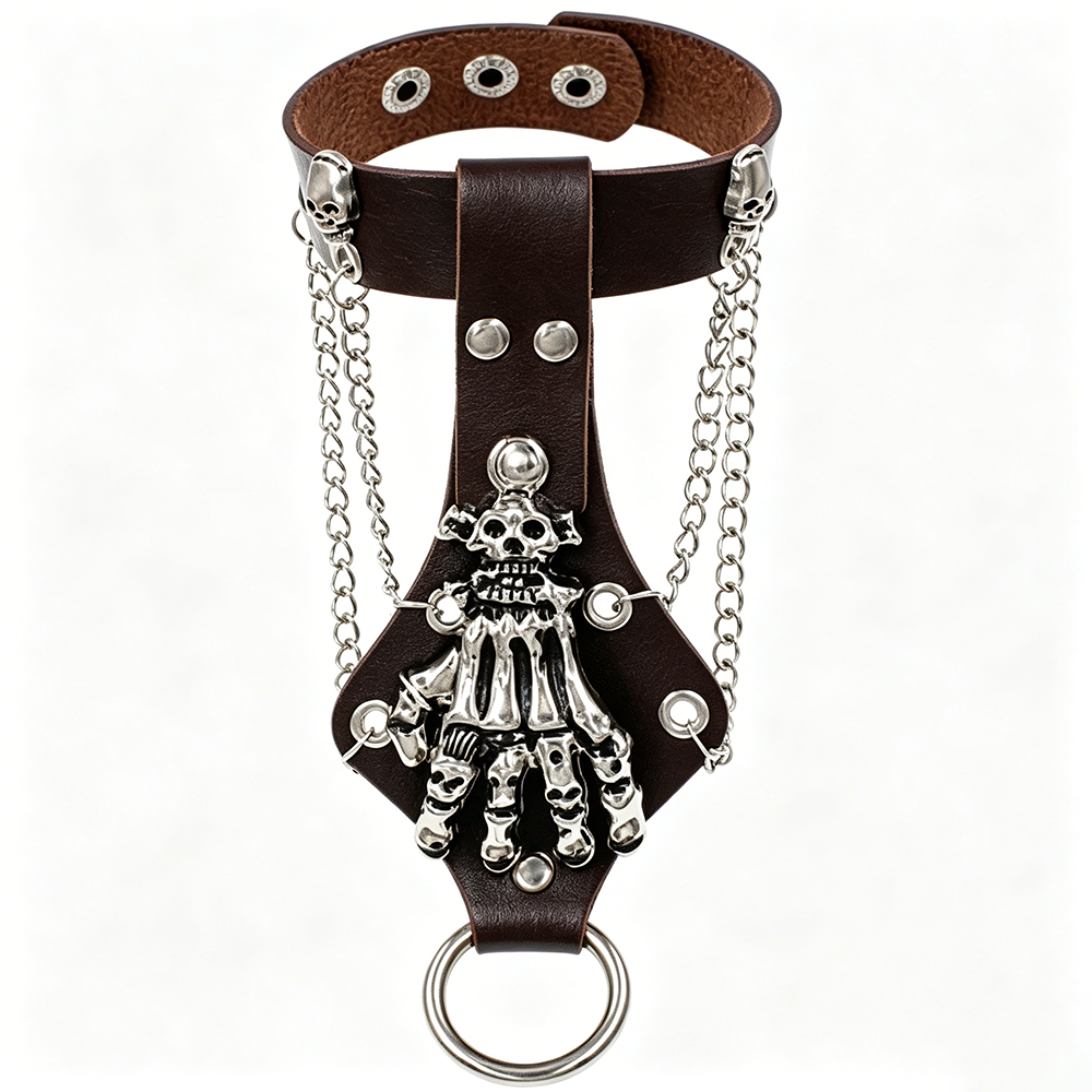 GOTHIC SKELETON PU CLAWS CLO BRACELET