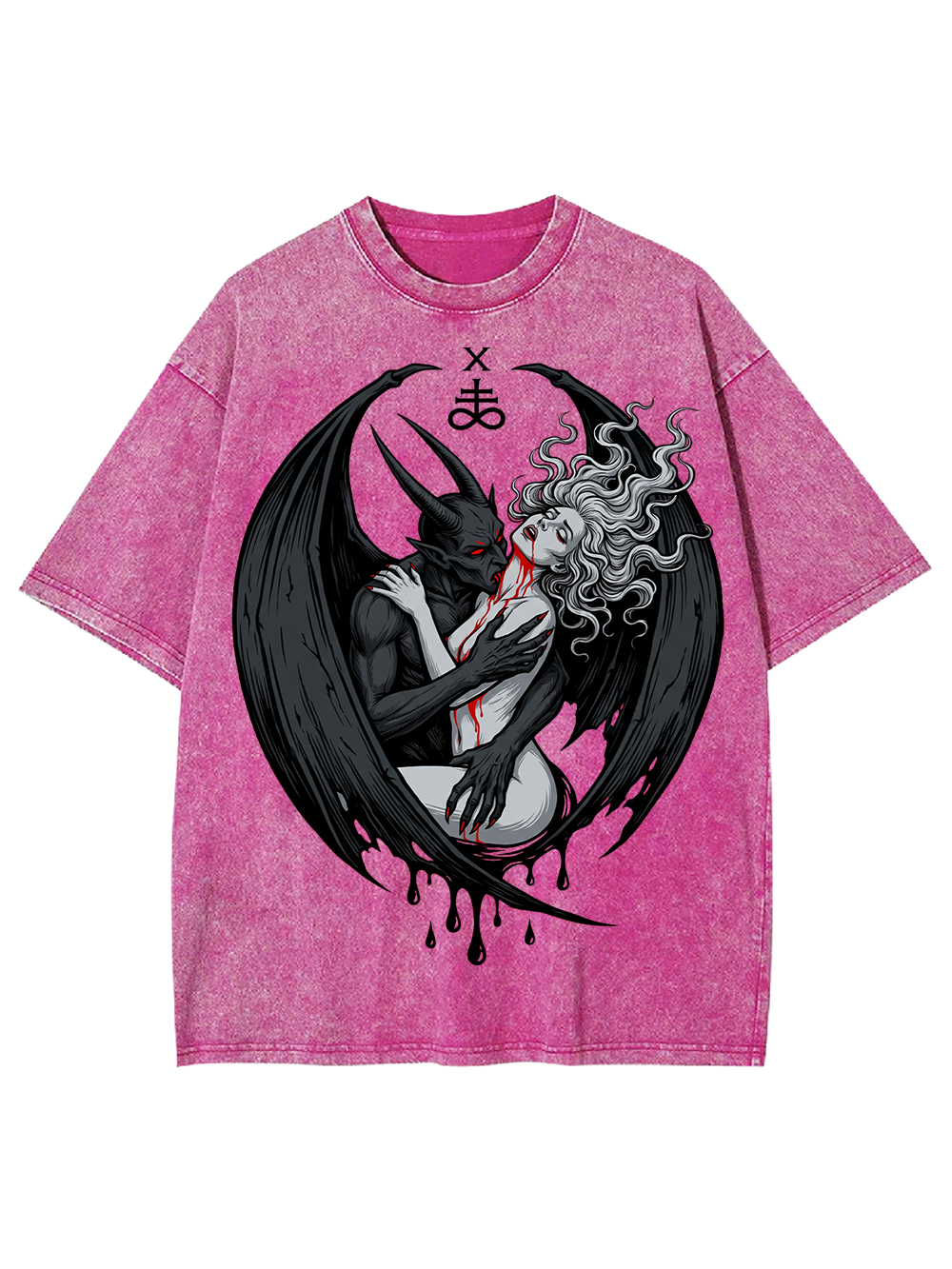 DEMON EMBRACE WASHED TSHIRT