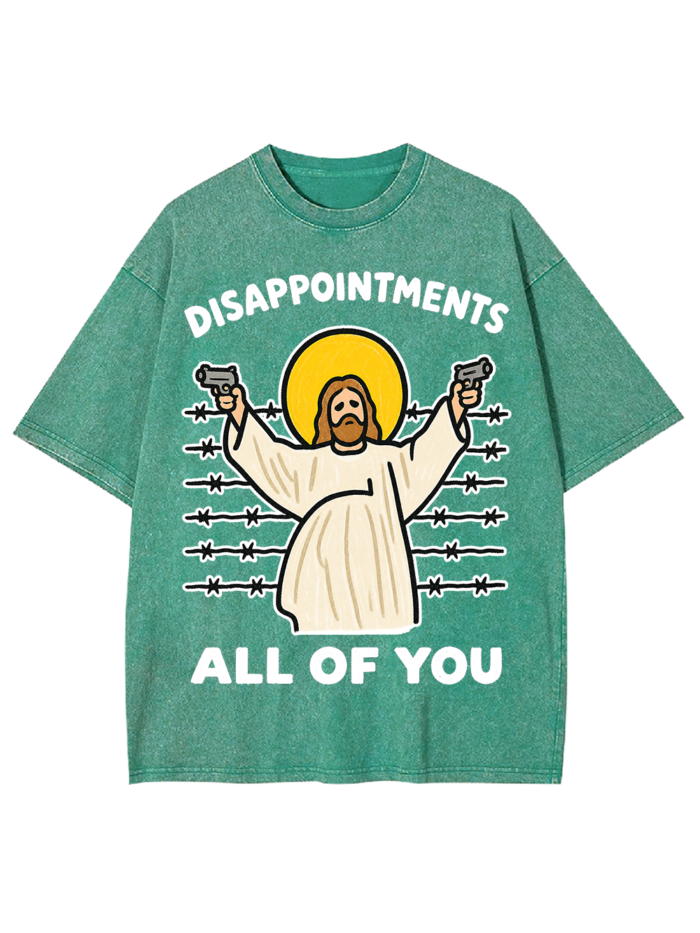 GUNS JESUS AAA WASHED TSHIRT