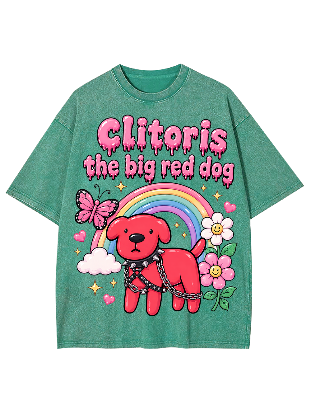RED DOG CLITORIS AAA WASHED TSHIRT