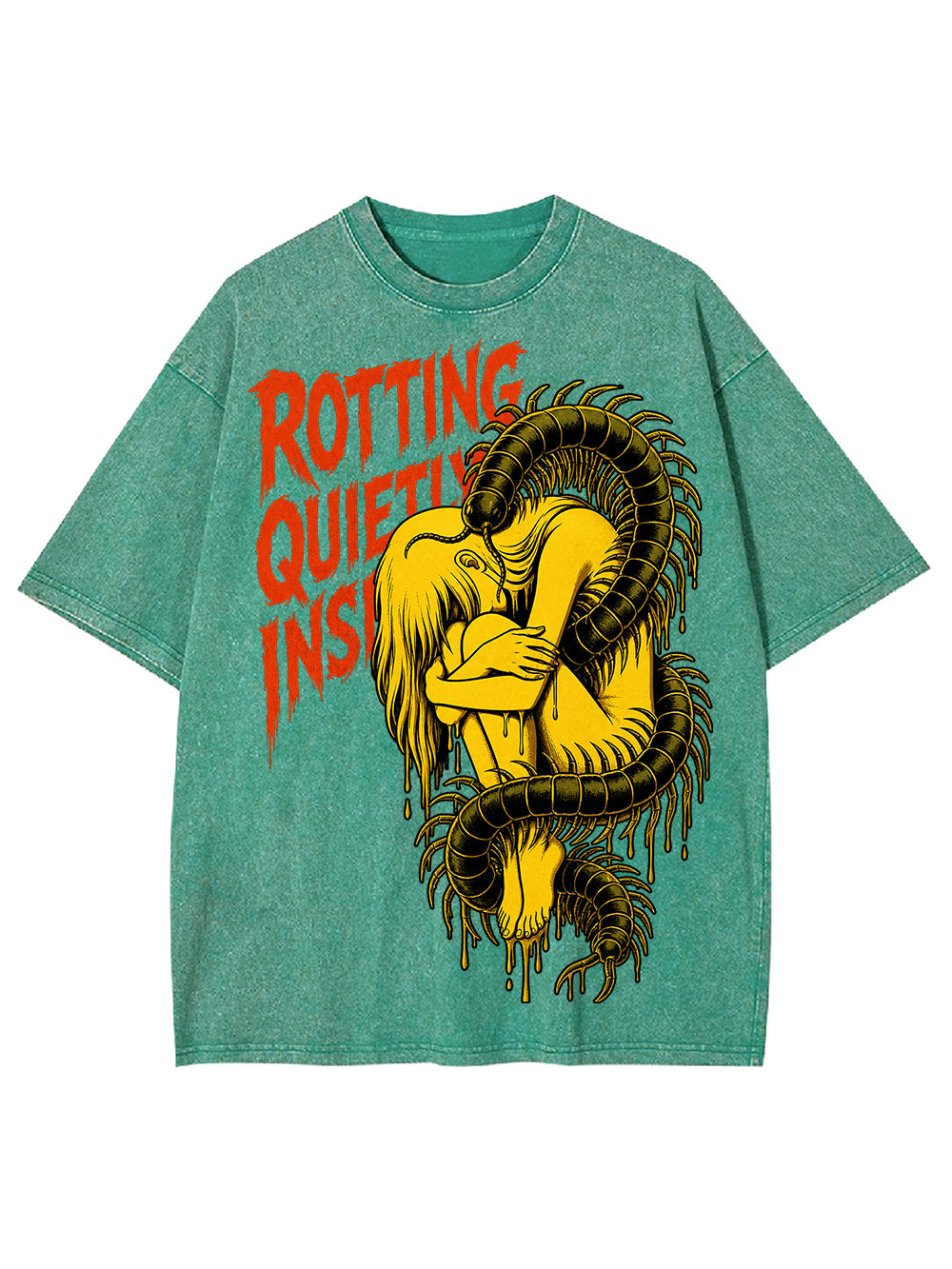 ROTTING QUIETLY INSIDE AAA WASHED TSHIRT