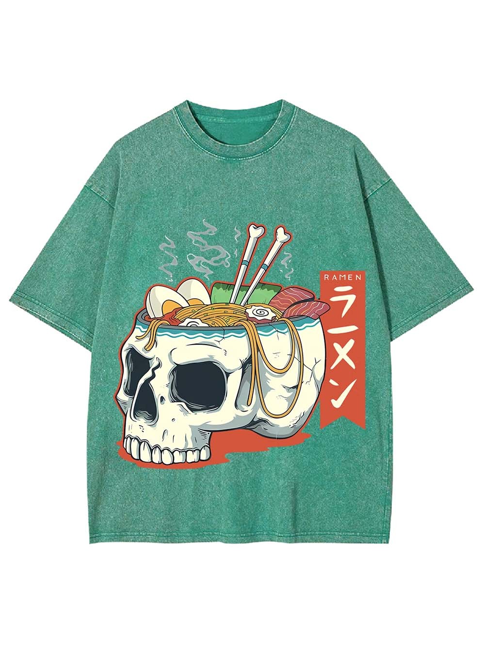 SKULL RAMEN DELIGHT WASHED TSHIRT