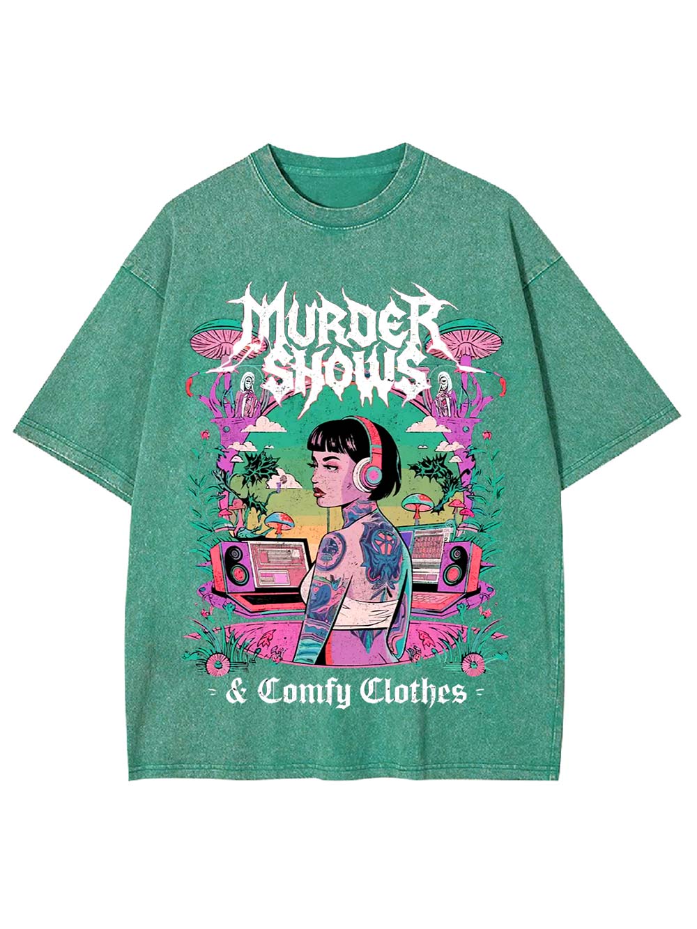 Murder Shows & Comfy Clothes Washed Tshirt