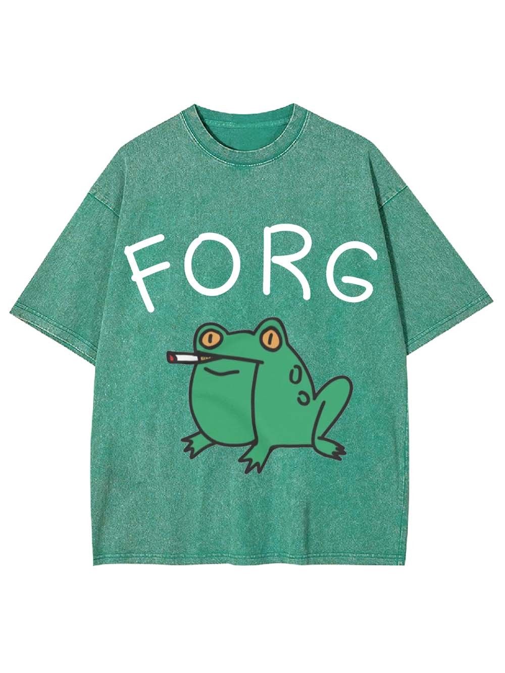 Forg the Smoking Frog Washed Tshirt