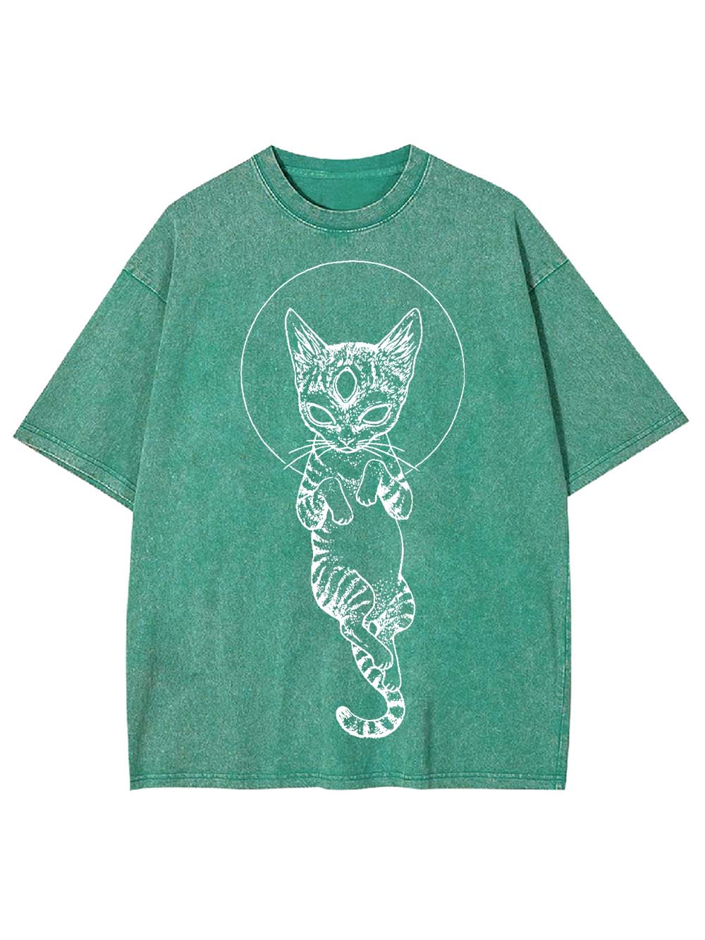 MYSTICAL THIRD-EYE CAT WASHED TSHIRT