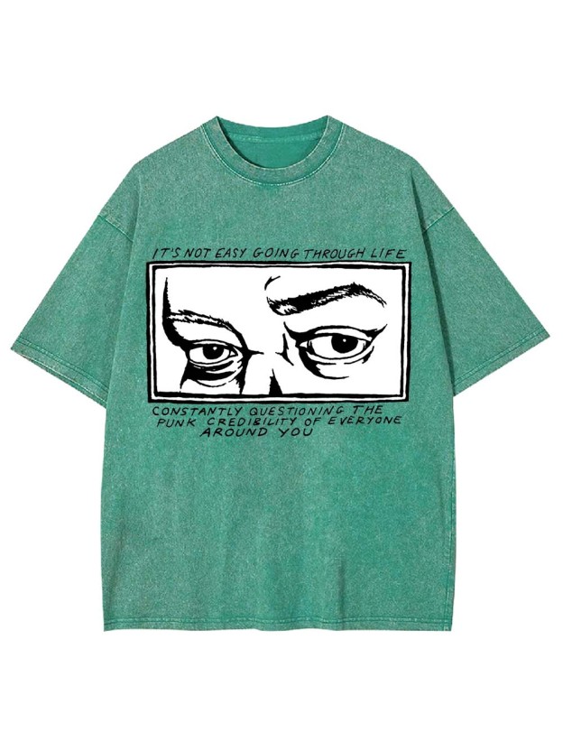 Questioning Punk Credibility Washed Tshirt