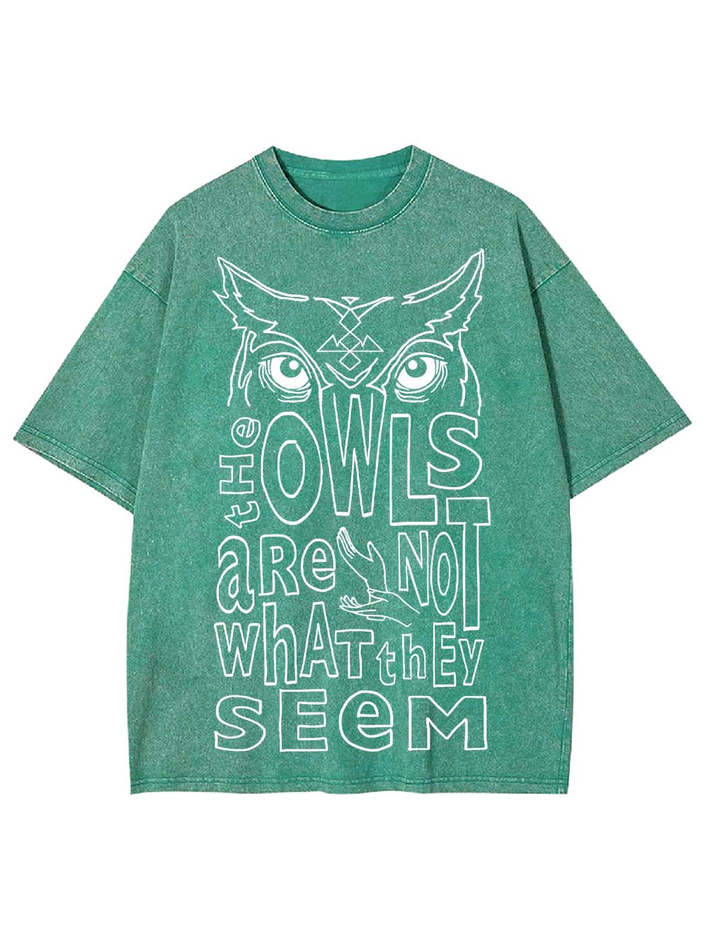 MYSTERIOUS OWLS WASHED TSHIRT