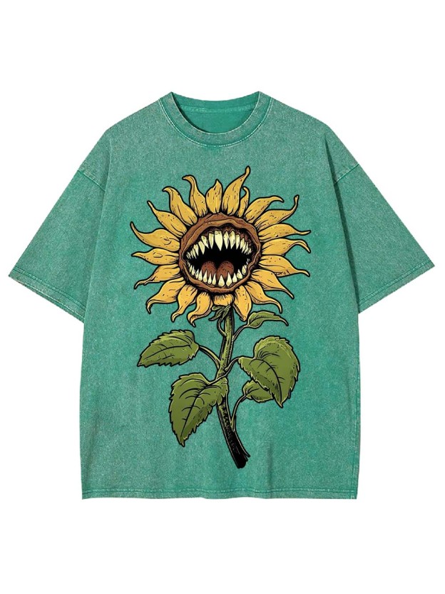 Venomous Sunflower Washed Tshirt