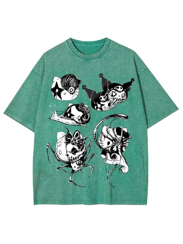 Macabre Creatures Washed Tshirt