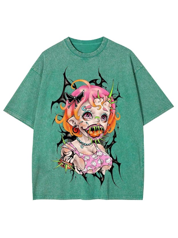 Twisted Kawaii Washed Tshirt