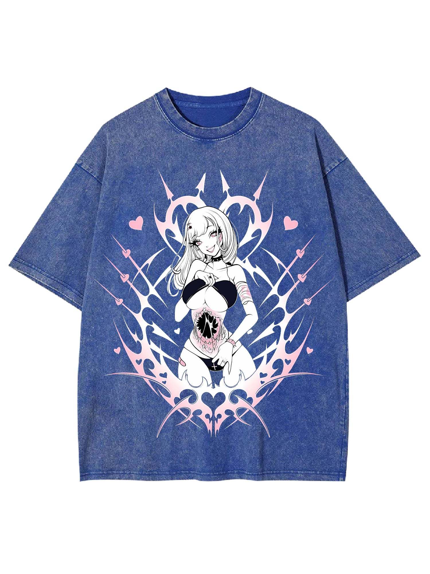 Hollow Heart Washed Tshirt