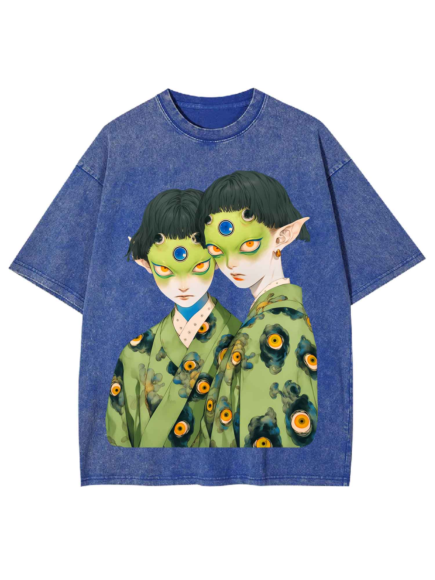 MULTI-EYED TWINS WASHED TSHIRT